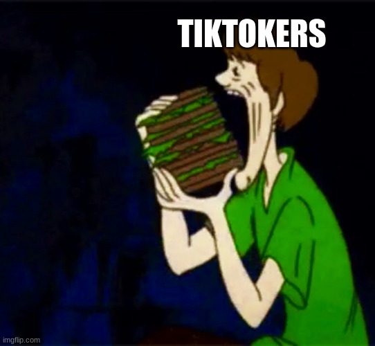 Consuming Scooby | TIKTOKERS | image tagged in consuming scooby | made w/ Imgflip meme maker