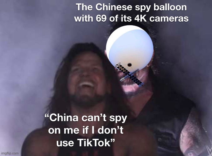 Oh no | image tagged in china,memes,funny,repost,aj styles undertaker,balloon | made w/ Imgflip meme maker