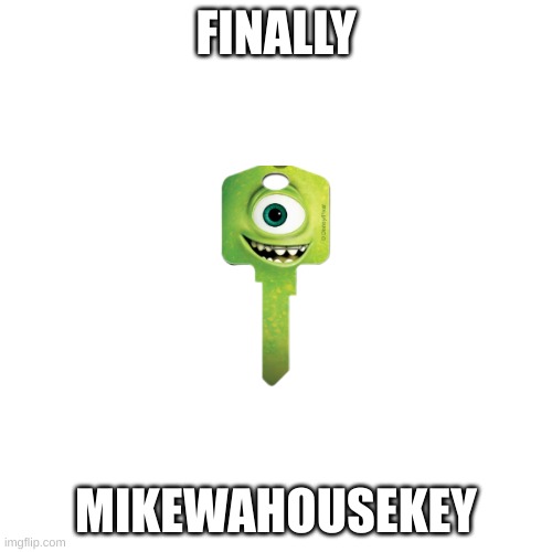 mikewahousekey | FINALLY; MIKEWAHOUSEKEY | image tagged in mikewahousekey | made w/ Imgflip meme maker