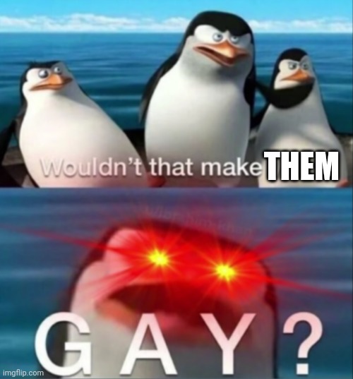 Wouldn't that make you gay | THEM | image tagged in wouldn't that make you gay | made w/ Imgflip meme maker