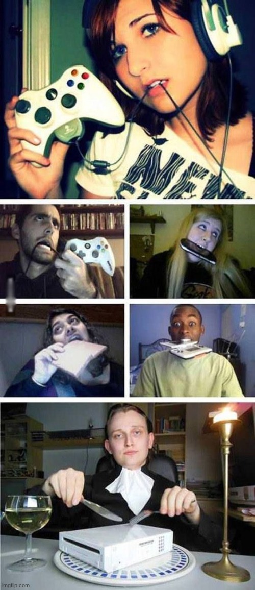 bro who tf eats a wii | made w/ Imgflip meme maker