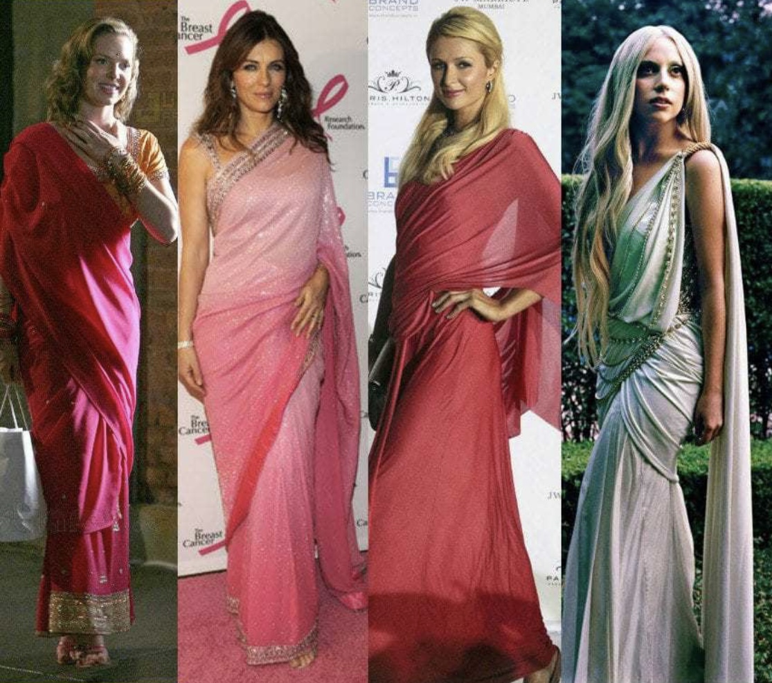 High Quality Celebrity in sarees Blank Meme Template