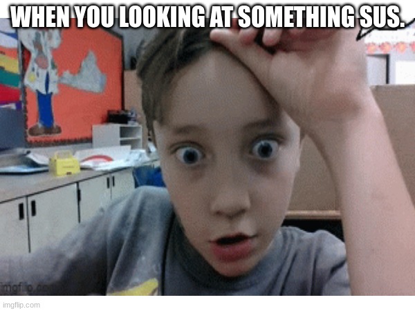 somethi'n sus happin | WHEN YOU LOOKING AT SOMETHING SUS. | image tagged in funny memes | made w/ Imgflip meme maker