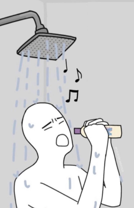 shower sing Blank Meme Template