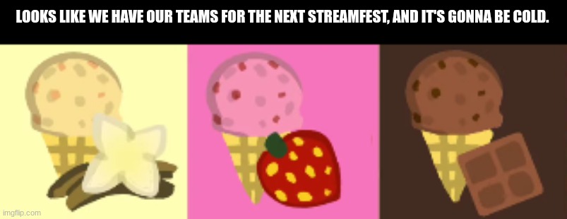 THE STREAMFEST WILL NOT OFFICIALLY BEGIN UNTIL WEDNESDAY! PLEASE DO NOT VOTE UNTIL THEN! | LOOKS LIKE WE HAVE OUR TEAMS FOR THE NEXT STREAMFEST, AND IT'S GONNA BE COLD. | image tagged in splatoon | made w/ Imgflip meme maker