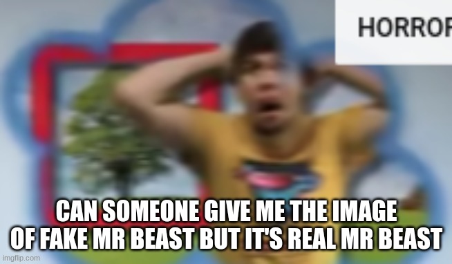 Mr. Breast Horror | CAN SOMEONE GIVE ME THE IMAGE OF FAKE MR BEAST BUT IT'S REAL MR BEAST | image tagged in mr breast horror | made w/ Imgflip meme maker
