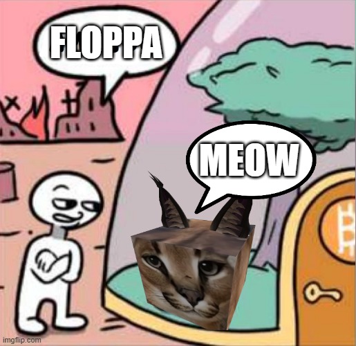 floppa | FLOPPA; MEOW | image tagged in floppa | made w/ Imgflip meme maker