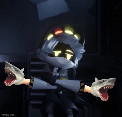 Yeah | image tagged in custom n hands,murder drones,shark puppet | made w/ Imgflip meme maker