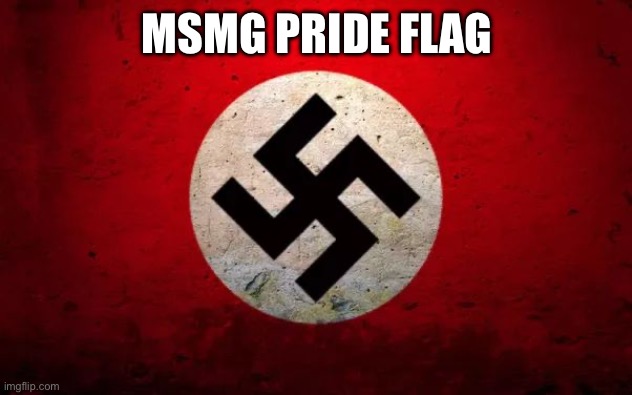 Nazi Symbol | MSMG PRIDE FLAG | image tagged in nazi symbol | made w/ Imgflip meme maker