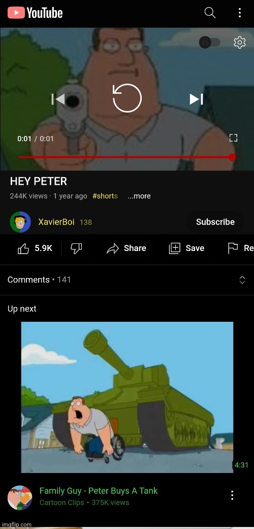 Repost ? | image tagged in repost,family guy,peter griffin,joe | made w/ Imgflip meme maker