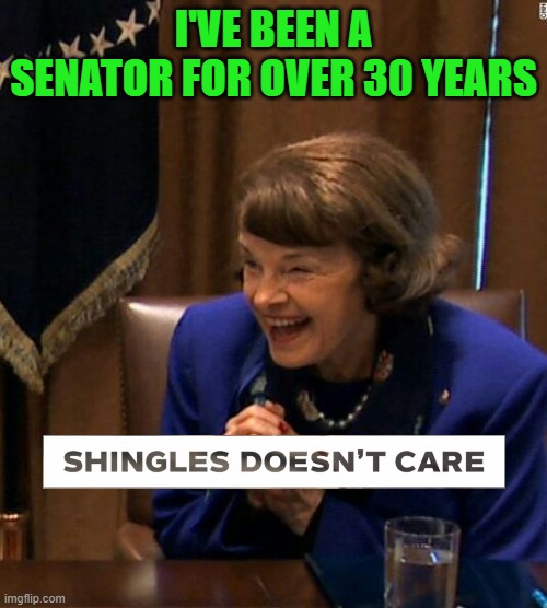 I actually laugh my ass off now when I see those commercials | I'VE BEEN A SENATOR FOR OVER 30 YEARS | image tagged in dianne feinstein shlomo hand rubbing | made w/ Imgflip meme maker