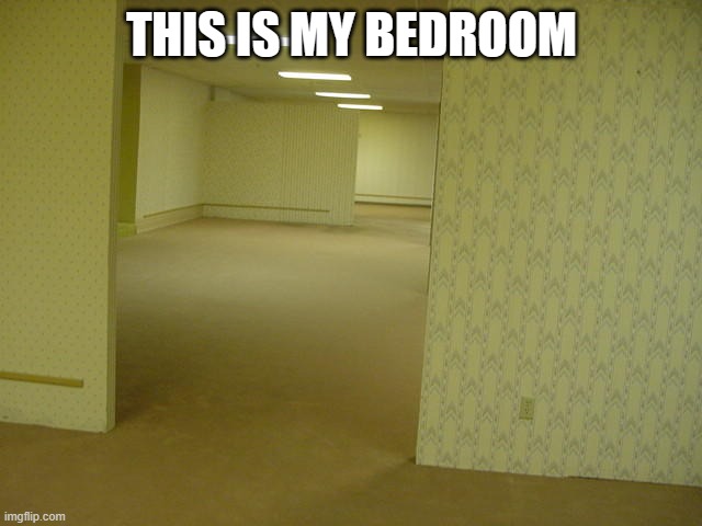 The Backrooms | THIS IS MY BEDROOM | image tagged in the backrooms | made w/ Imgflip meme maker