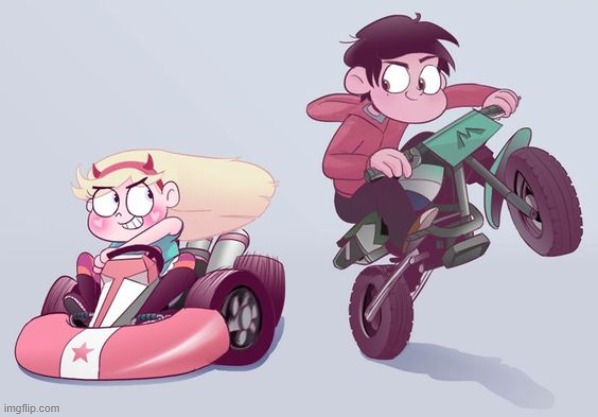 image tagged in starco,svtfoe,star vs the forces of evil,fanart,memes,mario kart | made w/ Imgflip meme maker