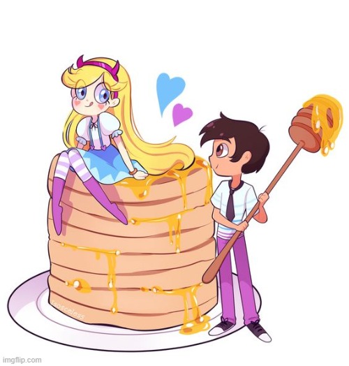image tagged in starco,svtfoe,fanart,star vs the forces of evil,memes,pancakes | made w/ Imgflip meme maker