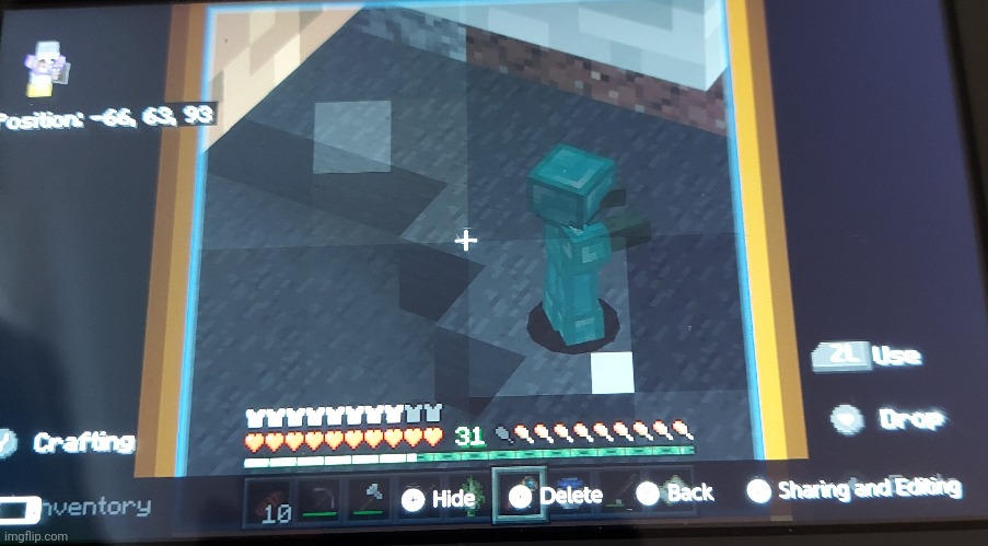I found a zombie with FULL DIAMOND | made w/ Imgflip meme maker