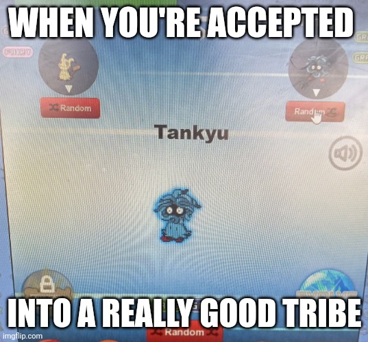 True story except the tribal island's name was Ur Mom, until they recently changed it | WHEN YOU'RE ACCEPTED; INTO A REALLY GOOD TRIBE | image tagged in generated thanks,pokemon,msm,pokemon fusion generator,generator | made w/ Imgflip meme maker