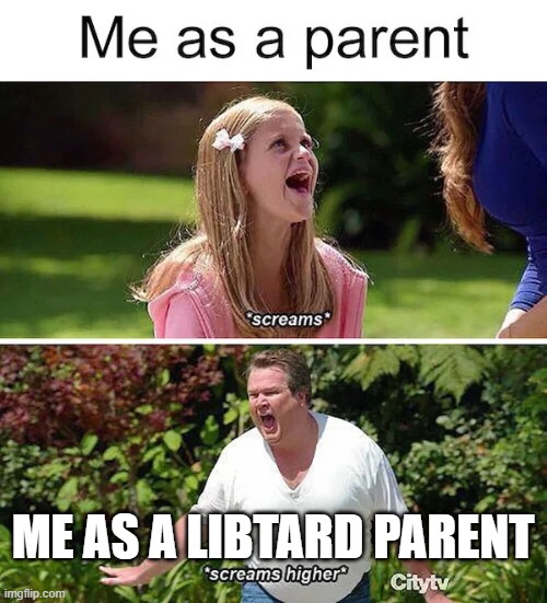 Libtard Parent | ME AS A LIBTARD PARENT | image tagged in libtard parent | made w/ Imgflip meme maker