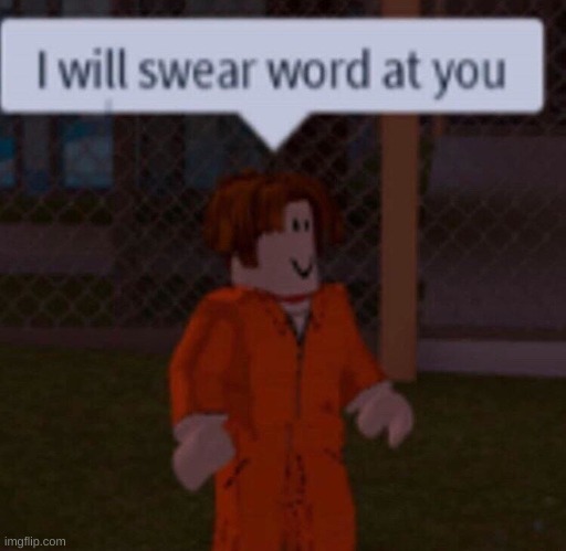 swear word | image tagged in roblox | made w/ Imgflip meme maker