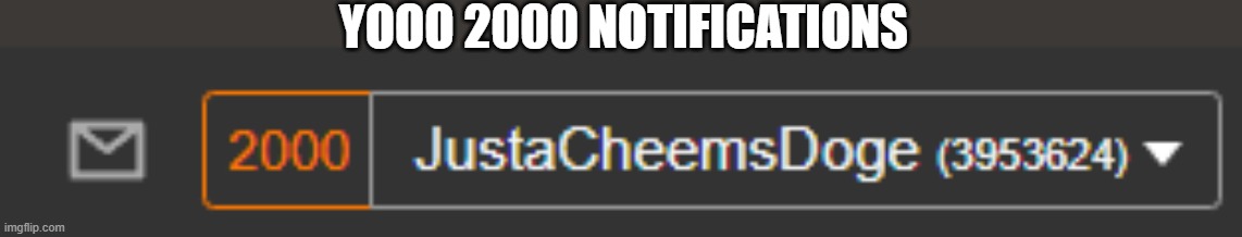 :D | YOOO 2000 NOTIFICATIONS | image tagged in 2000,imgflip,justacheemsdoge,notifications,memes,funny | made w/ Imgflip meme maker