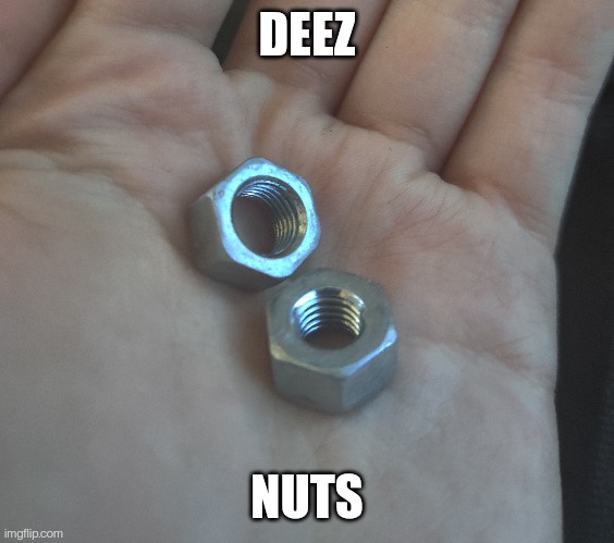 DEEZ; NUTS | made w/ Imgflip meme maker