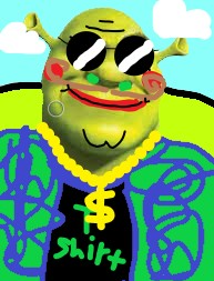 Drip Shrek Blank Meme Template