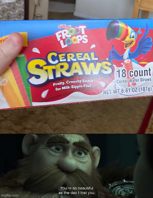 Cereal straw | image tagged in you are as beautiful as the day i lost you,nostalgia,right in the childhood | made w/ Imgflip meme maker