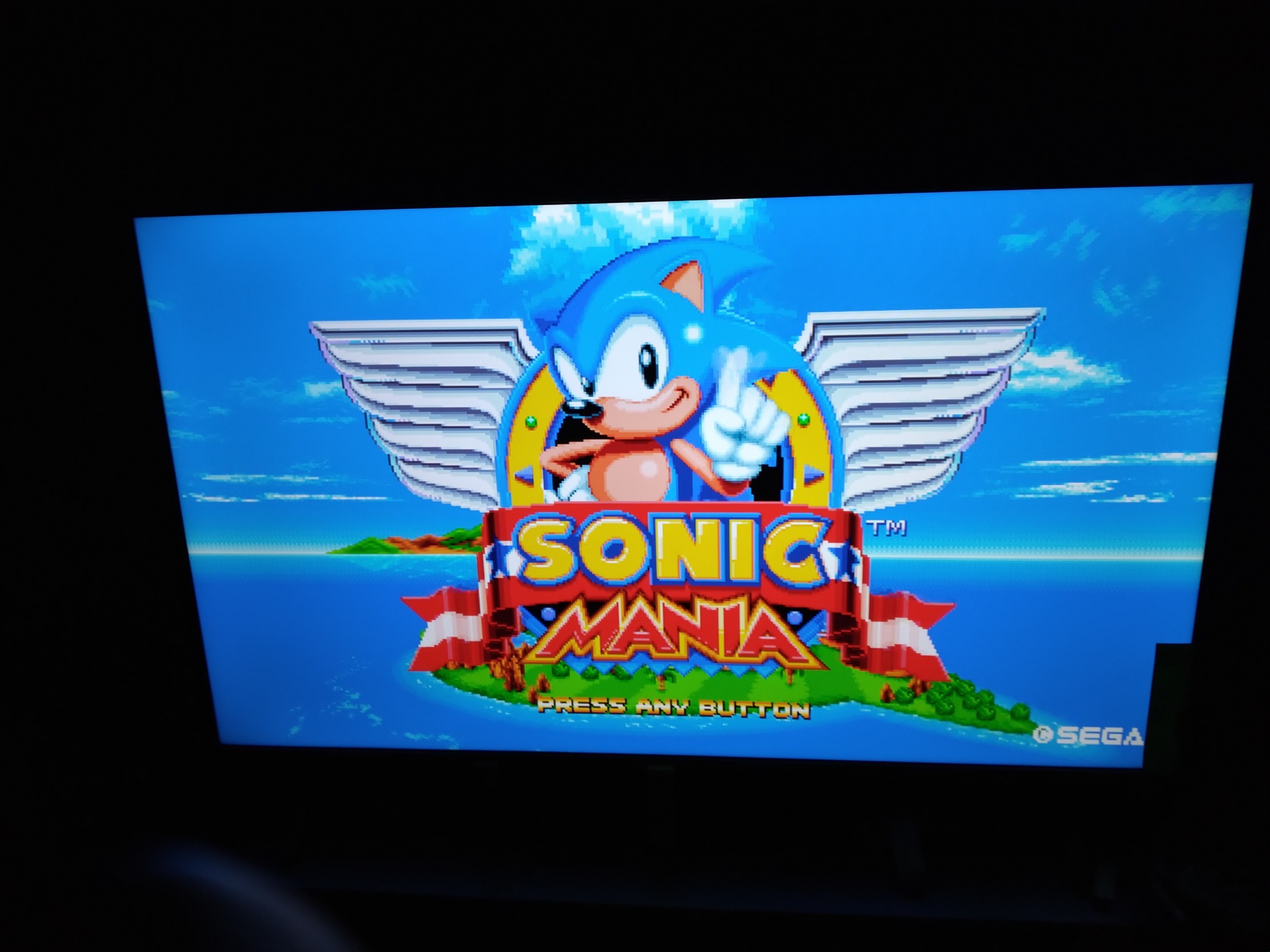 High Quality Sonic Mania Title Screen Blank Meme Template
