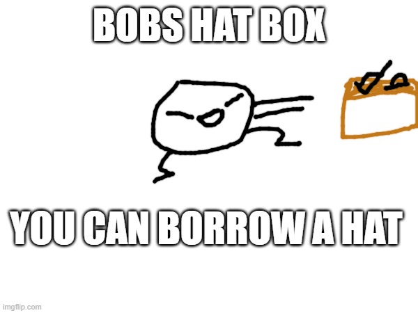 why there are so many bobs | BOBS HAT BOX; YOU CAN BORROW A HAT | made w/ Imgflip meme maker