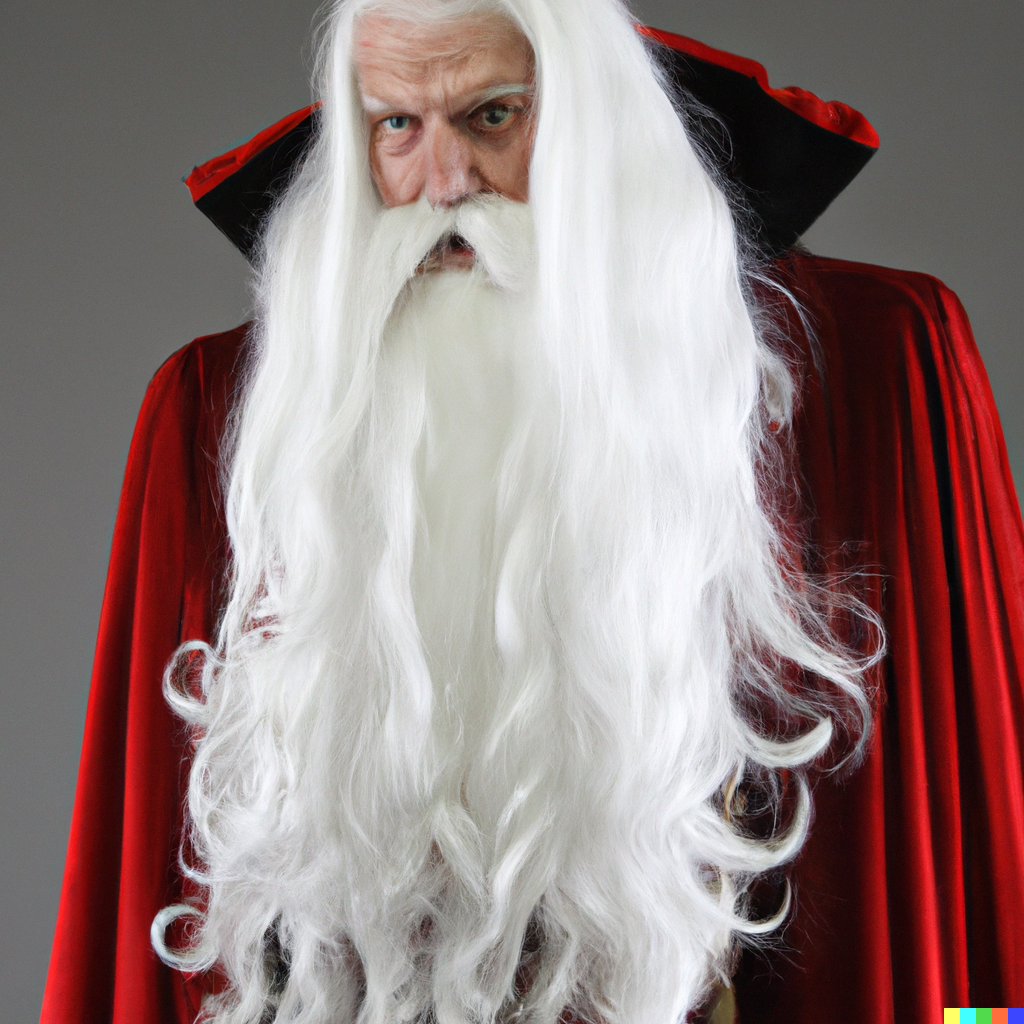 High Quality Santa dressed as Dracula Blank Meme Template