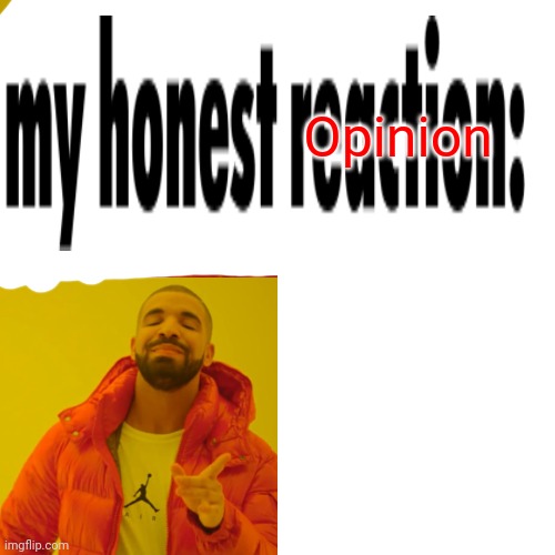 Drake Hotline Bling Meme | Opinion | image tagged in memes,drake hotline bling | made w/ Imgflip meme maker