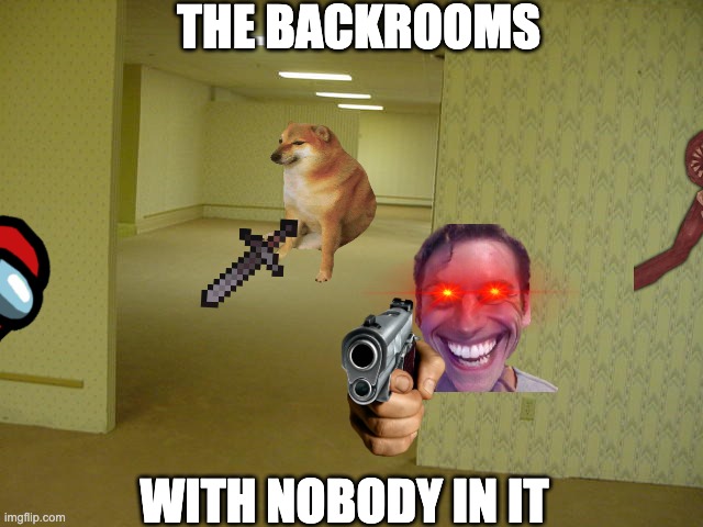 The backrooms but nobodies in it | THE BACKROOMS; WITH NOBODY IN IT | image tagged in the backrooms | made w/ Imgflip meme maker