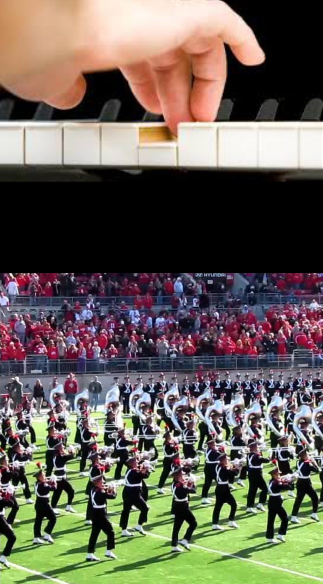 Piano Vs Marching Band Blank Meme Template