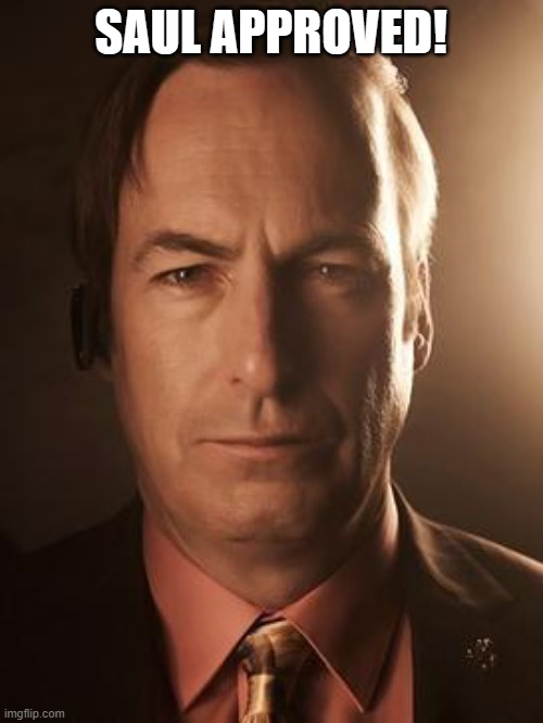 Saul Goodman | SAUL APPROVED! | image tagged in saul goodman | made w/ Imgflip meme maker