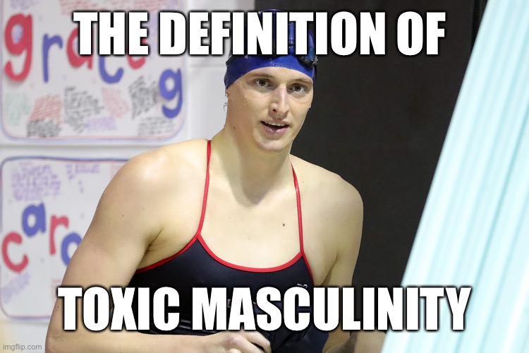 Lia Thomas | THE DEFINITION OF TOXIC MASCULINITY | image tagged in lia thomas | made w/ Imgflip meme maker