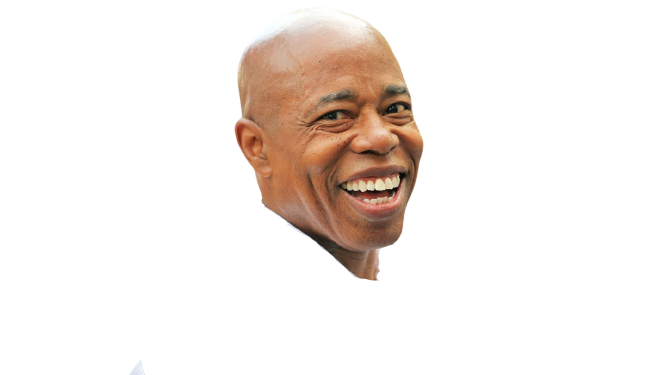 eric adams smiling head Blank Meme Template