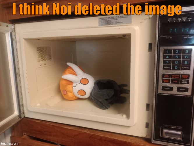 Broken Vessel in da microwave | I think Noi deleted the image | image tagged in broken vessel in da microwave | made w/ Imgflip meme maker