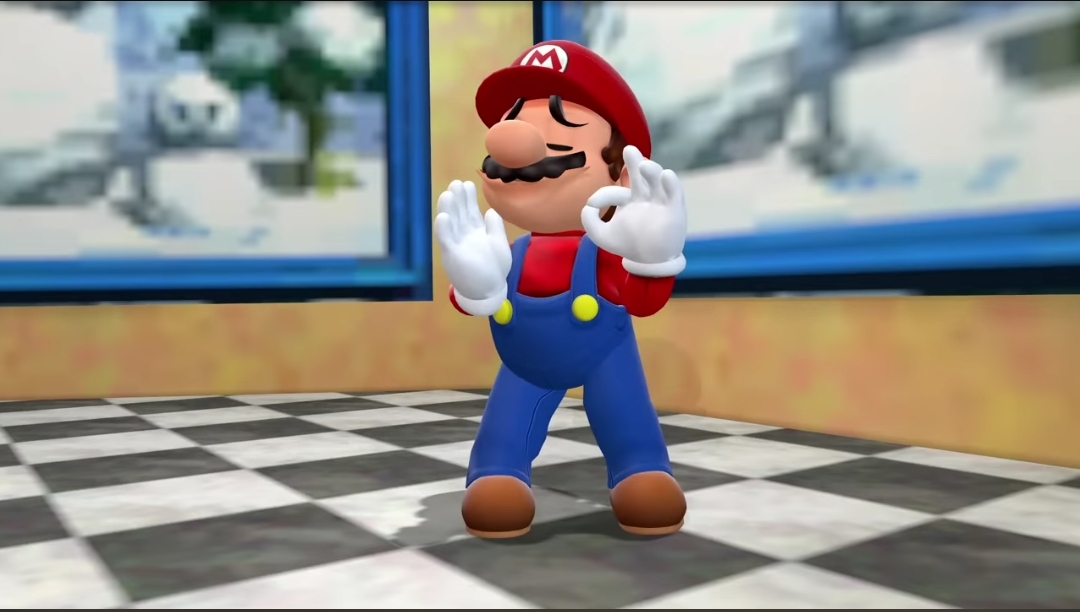 High Quality satisfied mario Blank Meme Template