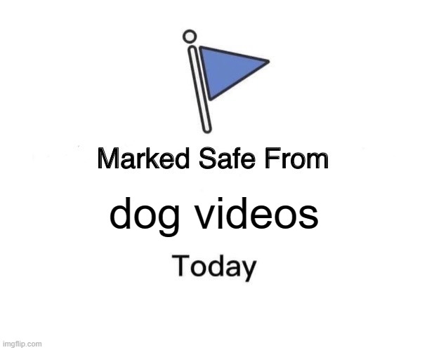 ive had enough onestly | dog videos | image tagged in memes,marked safe from | made w/ Imgflip meme maker