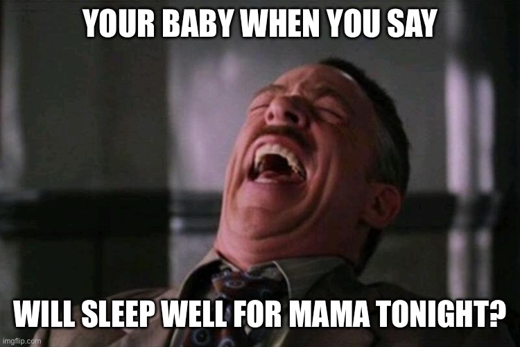 Baby laughs at your need for sleep | YOUR BABY WHEN YOU SAY; WILL SLEEP WELL FOR MAMA TONIGHT? | image tagged in rofl | made w/ Imgflip meme maker