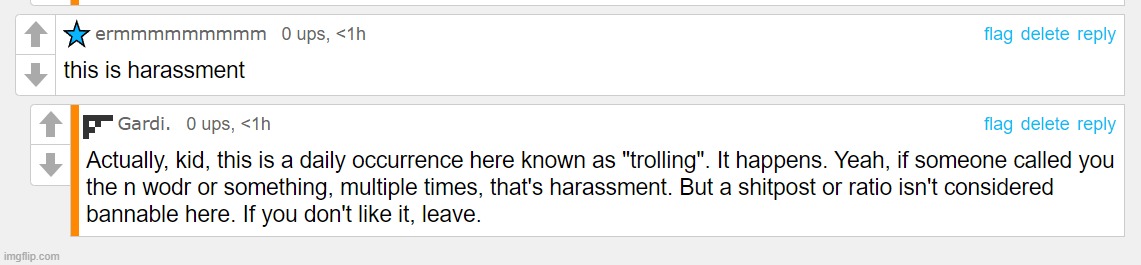 I'm just making a point. Anyone else here that can't take a bit of trolling, please leave promptly. | made w/ Imgflip meme maker