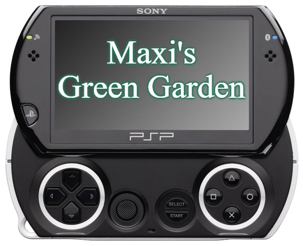 Sony PSP GO (N-1000) | Maxi's Green Garden | image tagged in sony psp go n-1000,maxi's green garden,slavic | made w/ Imgflip meme maker