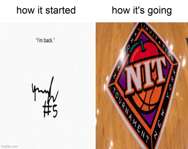 UNC How it started | image tagged in basketball,march madness,north carolina | made w/ Imgflip meme maker