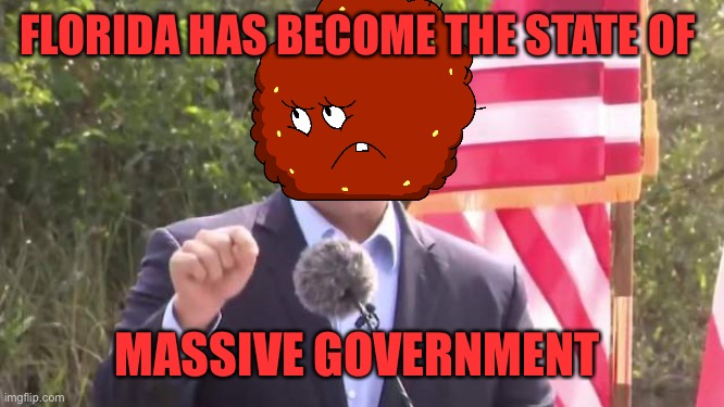 Florida Governor Ron DeSantis | FLORIDA HAS BECOME THE STATE OF; MASSIVE GOVERNMENT | image tagged in florida governor ron desantis | made w/ Imgflip meme maker