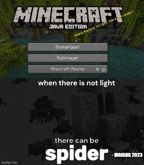 this is a good title | - MOJANG 2023 | image tagged in minecraft,memes | made w/ Imgflip meme maker