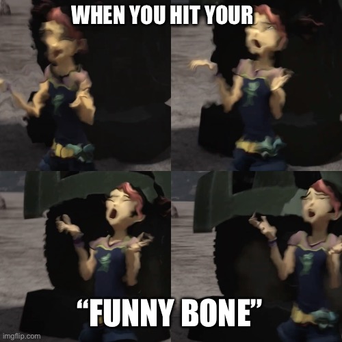 Not so funny | WHEN YOU HIT YOUR; “FUNNY BONE” | image tagged in transformers,when you hit your funny bone,relateable | made w/ Imgflip meme maker
