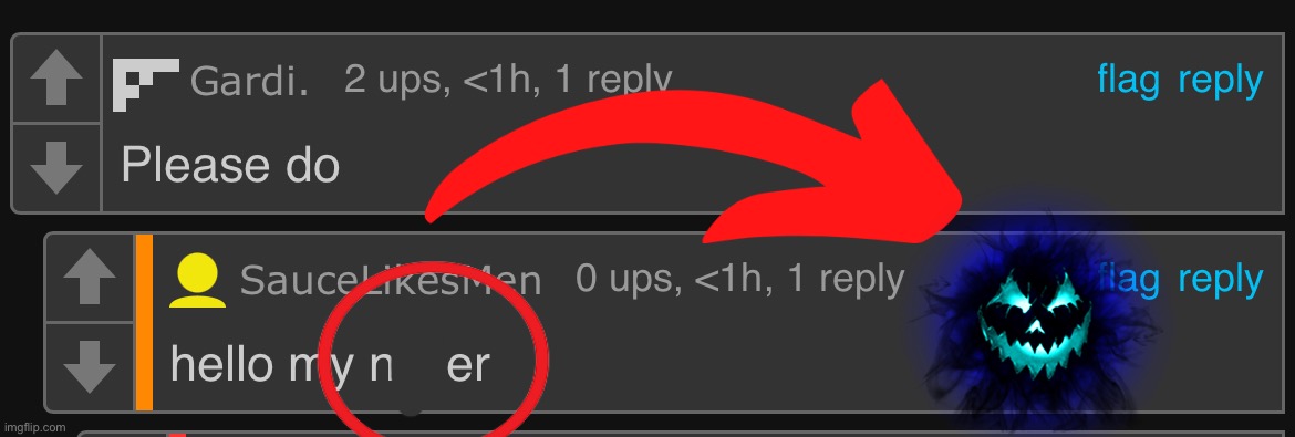 (Context: B60 [the shadow demon] says word ironically) | made w/ Imgflip meme maker