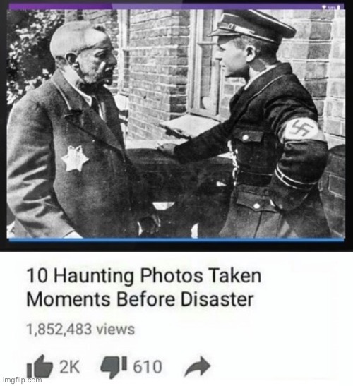 “Interesting patch you got there…” | image tagged in ww2,dark humor,dark,nazi | made w/ Imgflip meme maker