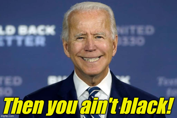 obiden says, "Then you ain't black." Blank Meme Template