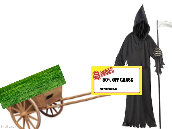 High Quality Grass sale Blank Meme Template