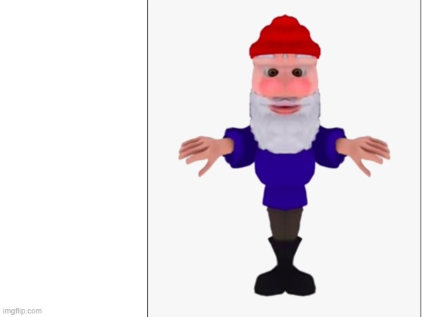 bruh | image tagged in memes,funny,gnome,inverted,mirror,oh wow are you actually reading these tags | made w/ Imgflip meme maker